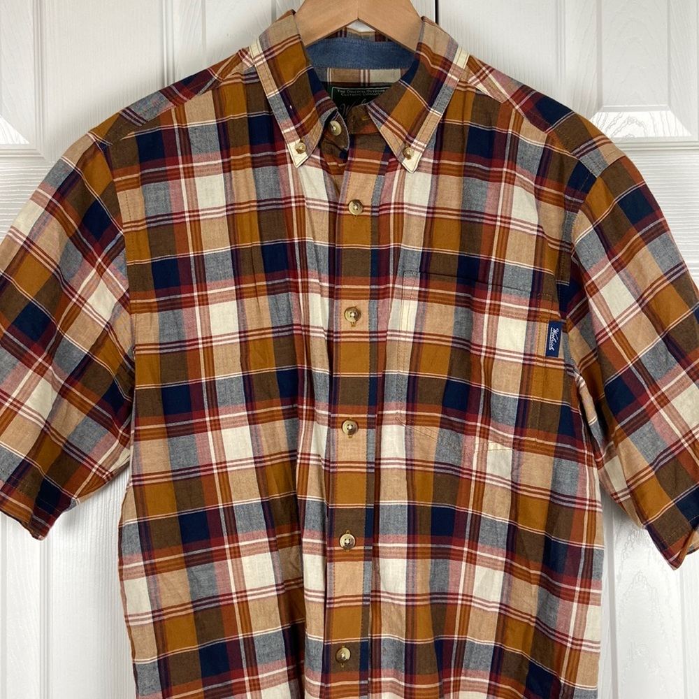 Woolrich short sleeve button down mens Medium